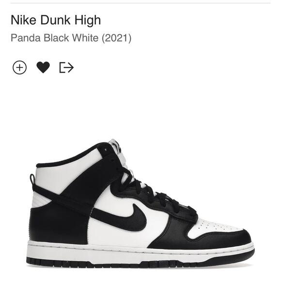 Nike Dunk High Panda Black White size 8 NWT - Picture 1 of 6